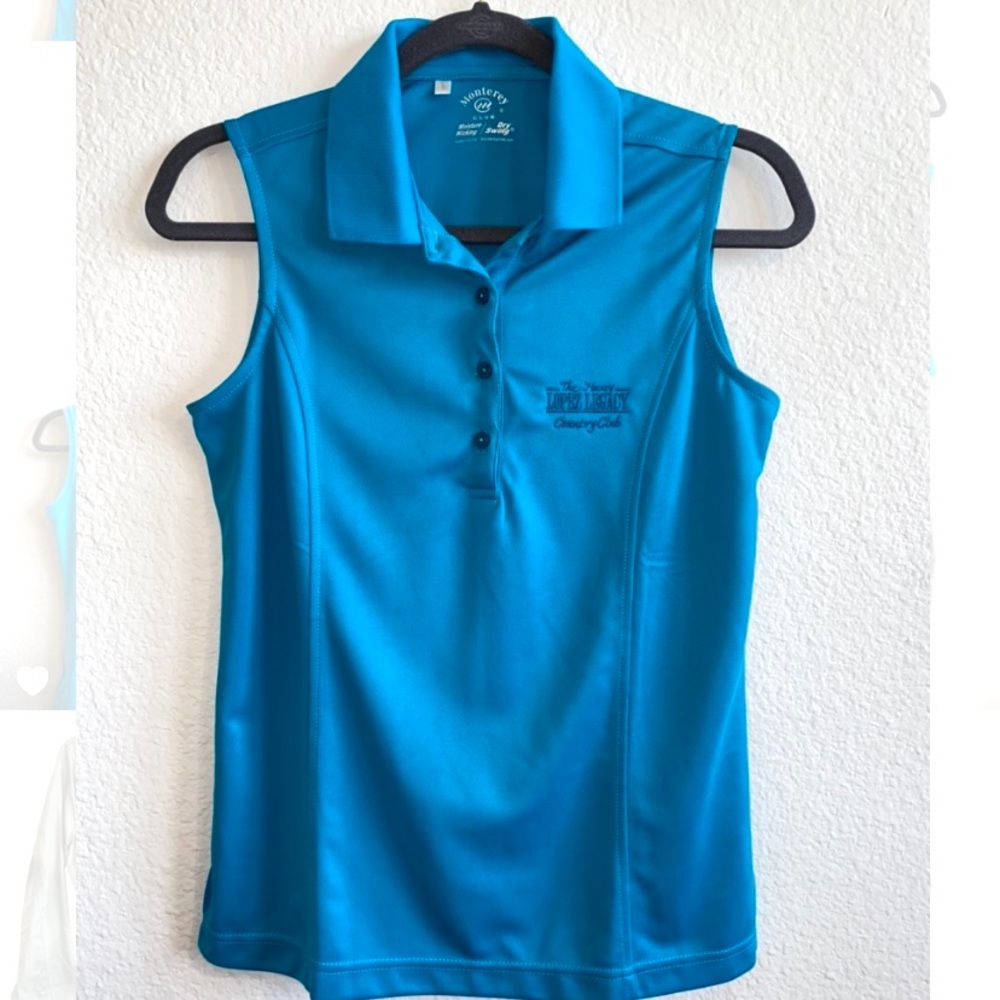 Women’s Sleeveless Golf Polo - Turquoise